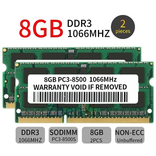 16gb 8gb pc3 8500 ddr3 - 2x, pc3-8500
