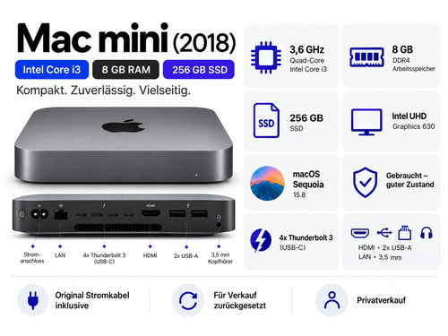 Apple mac mini - (256gb, ssd